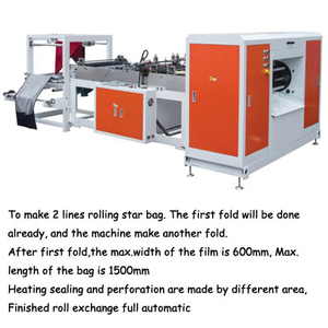 Fully Automatic Rolling Star Bag Making Machine Without Core